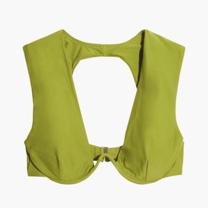 Olive green Andrea Yamah bikini top XS NWT
